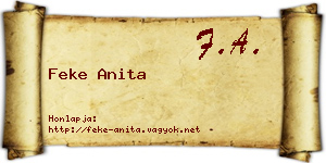 Feke Anita névjegykártya