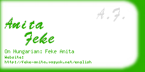 anita feke business card